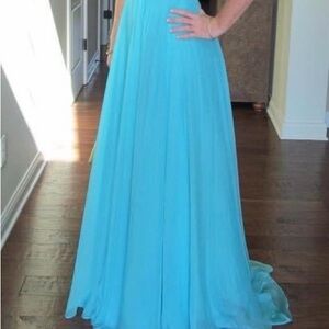 Aqua blue prom dress